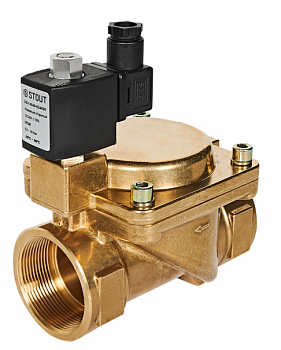 Клапан соленойдный (электромагнитный), непрямого действия, НО, 24 В, G 1 1/4